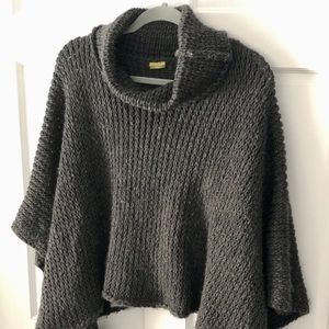 ECHO turtleneck sweater poncho